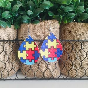 Autism awareness earrings